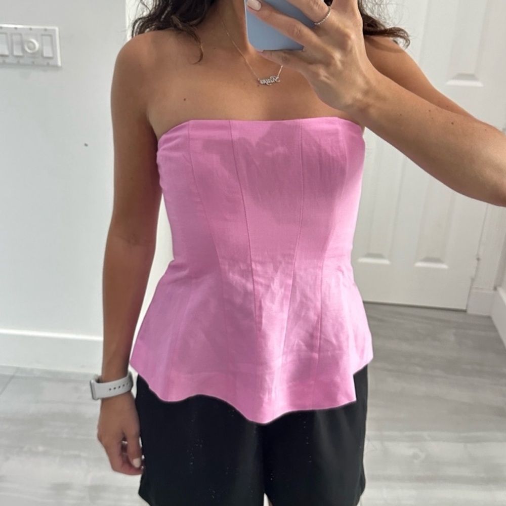 L'Academie Pink Strapless Top xs - Picture 5 of 5